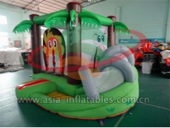Cartoon Moonwalk Inflatable Mini Safari Bouncer With Slide