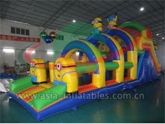Superhero Hot Sell Minion Inflatable Obstacle Challenge For Children