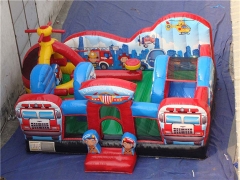 Popular Cartoon Bouncer Rescue Squad Inflatable Toddler Playground