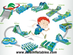 משחק מרוץ מתנפחים העולם הגדול ביותר קרוס קאנטרי מרוץ Inflatable 5k מכשול קורס לילדים ומבוגרים