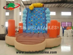 Hot Selling Exciting Inflatable Climbing Wall And Slide Big Blow Up Rock Climbing Wall