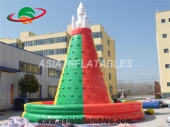 Extreme Commercial Kids Inflatable Rock Climbing Wall With Fireproof PVC Tarpaulin