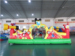 Inflatable Mickey Park Learning Club Bouncer House Paracute Ride & Rocket Ride