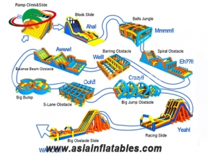 New Arrival Inflatable 5k Obstacle Run Race for Big Event