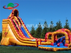 commercial twist inflatable lava water slide for sale