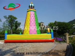 Colorful Kids Games Climbing Wall Inflatable Rock Climbing Mountain For Sale & Interactive Sports Games